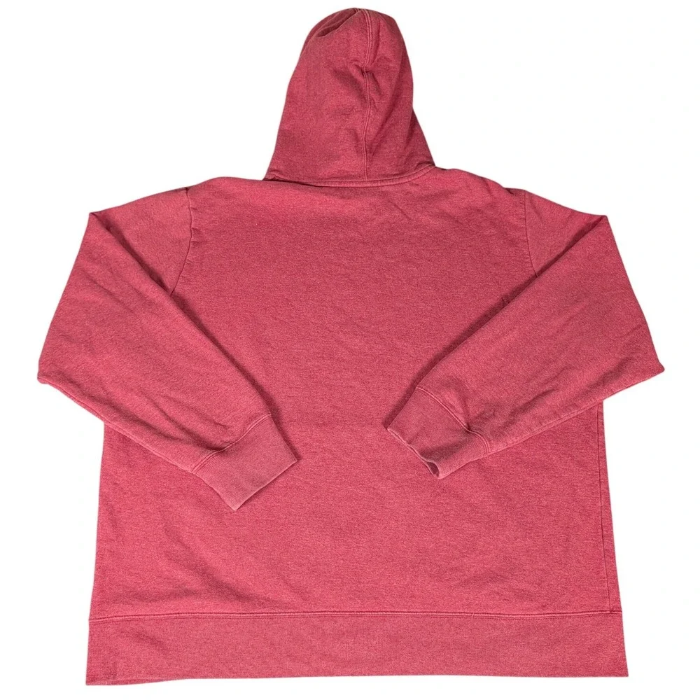 The North Face Mens Heather Red Graphic Logo Pullover Hoodie Sweatshirt 5594